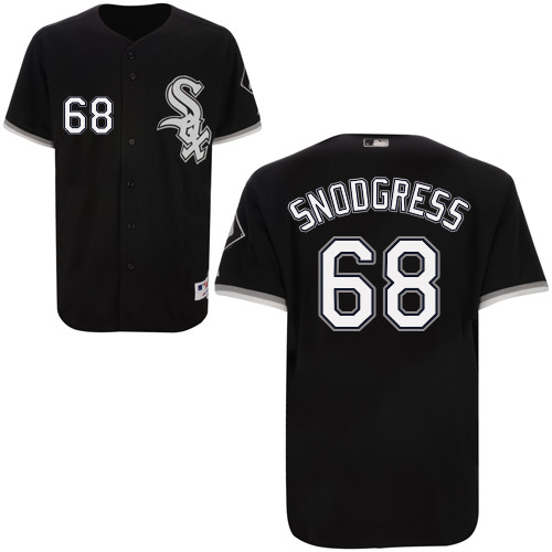 Scott Snodgress #68 mlb Jersey-Chicago White Sox Women's Authentic Alternate Home Black Cool Base Baseball Jersey